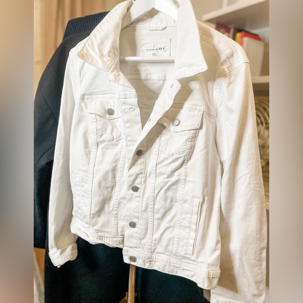 XL White Denim Jacket